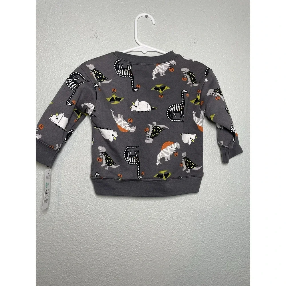Carters‎ NWT spooky Dinosaurs Halloween 12m Crew Neck Sweatshirt